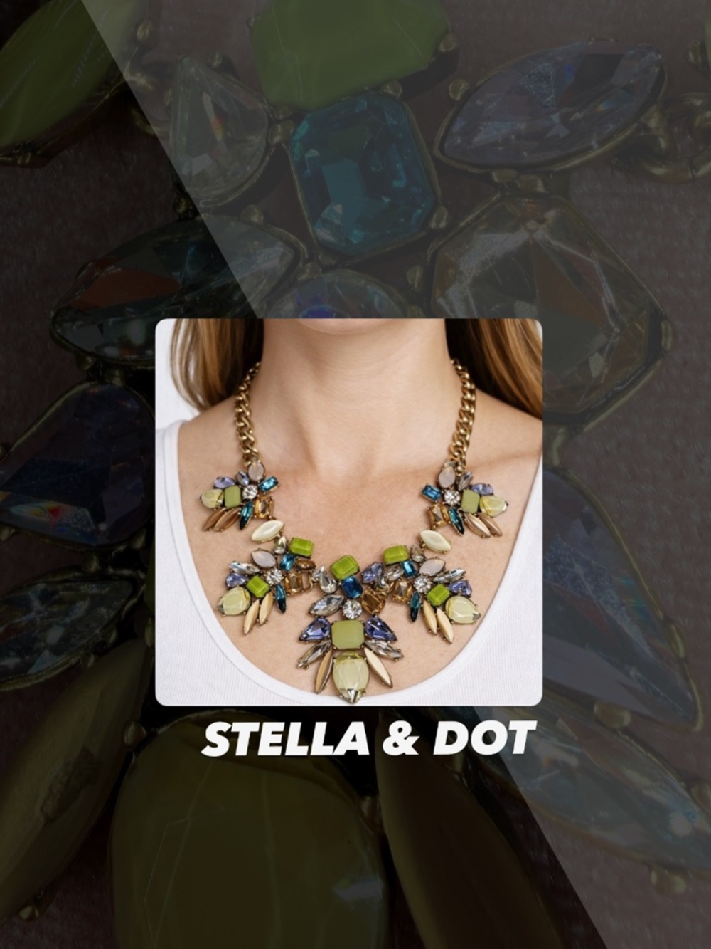 EUC Stella & Dot Mae Trellis Statement Necklace